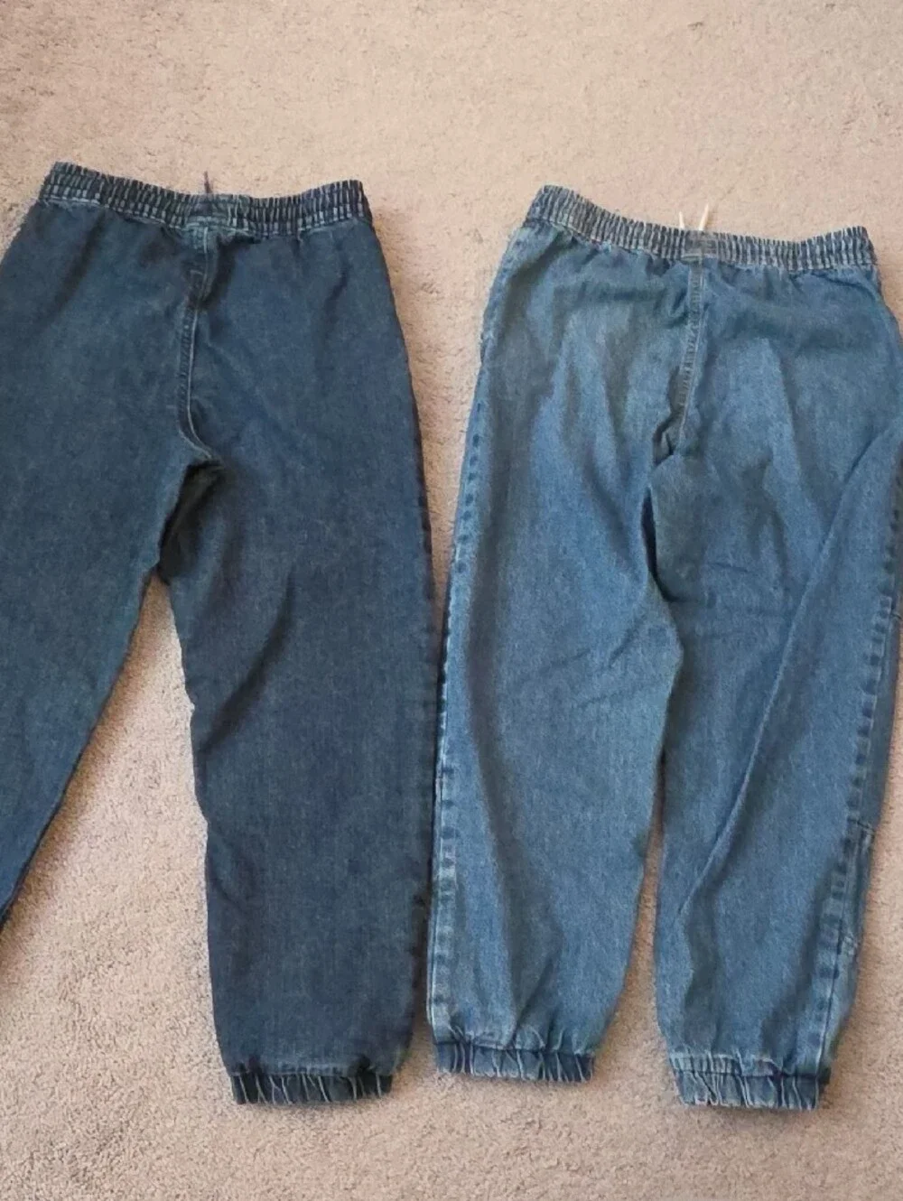 OshKosh B'gosh Kids Denim Jogger Pants - Dark Blue & Light Blue Size 10